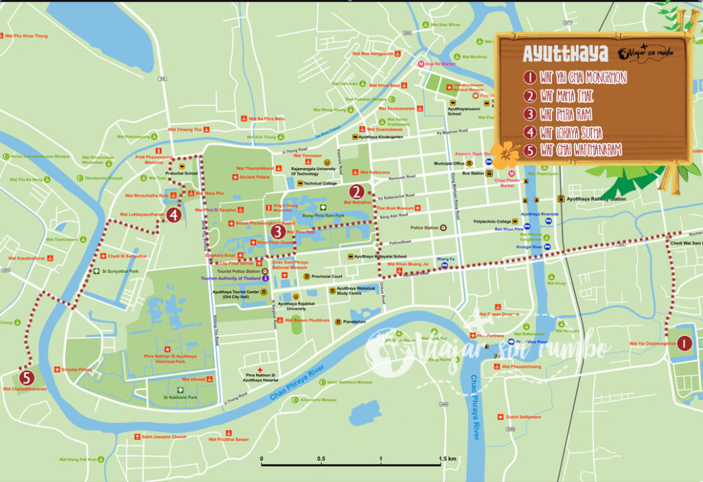 mapa ayutthaya